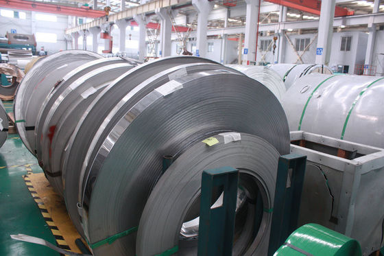 JIS / ASTM Mirror Finished Cold Rolled Stainless Steel Strips 201 HL Tisco Mill
