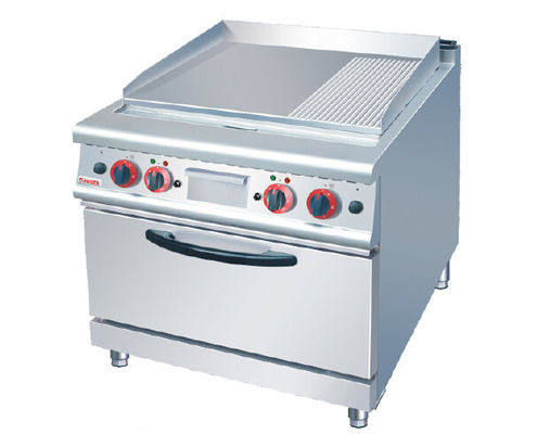 304 / 201 Stainless Steel Commercial Induction Griddle Cookware With Oven