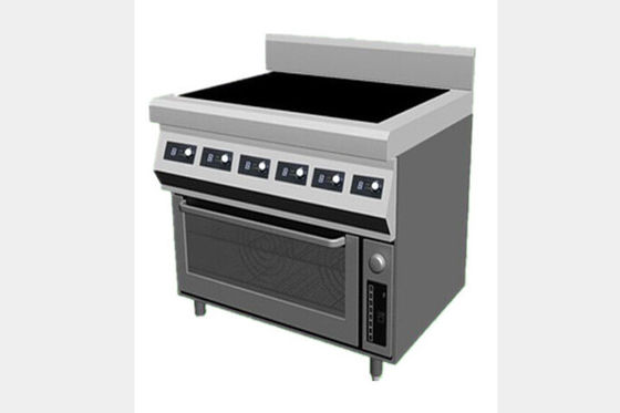 6 Burner 304 Stainless Steel induction range cookers With Oven 50HZ / 60HZ