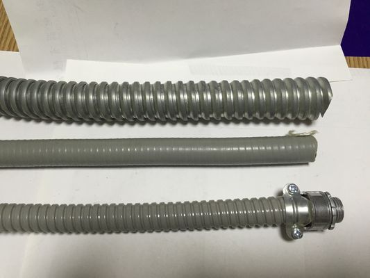 Grey / Black Galvanized Steel Flexible Electrical Conduit with PVC Coated