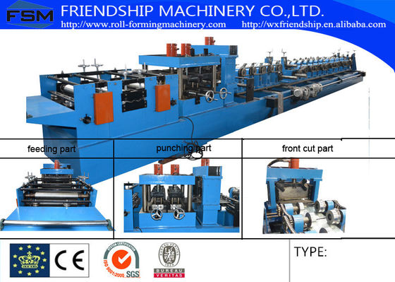 Cold Rolled Or Galvanized C Z Purlin Roll Forming Machine With 15m/Min