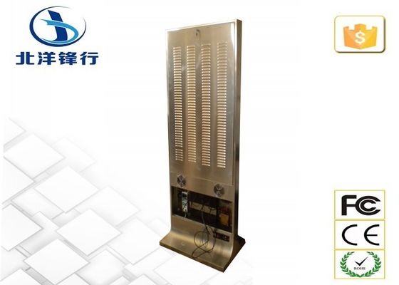 Stainless Steel Network LED Digital Signage Kiosk 46" For Restaurant