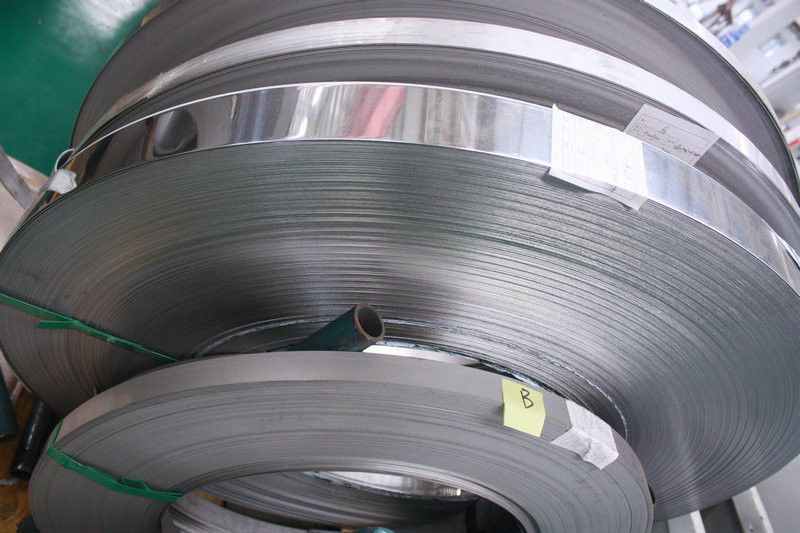 JIS / ASTM Mirror Finished Cold Rolled Stainless Steel Strips 201 HL Tisco Mill