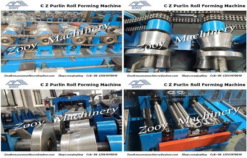 Hydraulic Cutting C Z Sigma Purlin Cold Roll Forming Line With High Grade 45# Steel And Rectifying