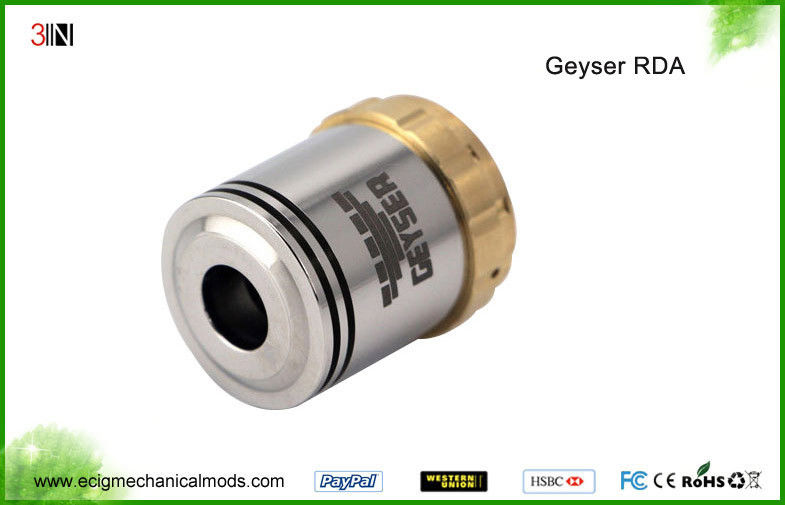 304 Stainless Steel DIY RDA Drip Tank Geyser Atomizer , Rebuildable Atomizer Tank Geyser