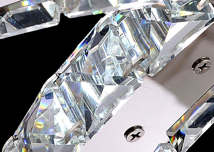 Funky Modern K9 Crystal LED Chandelier Lamp / Luxurious Pendant Lighting with Stainless steel