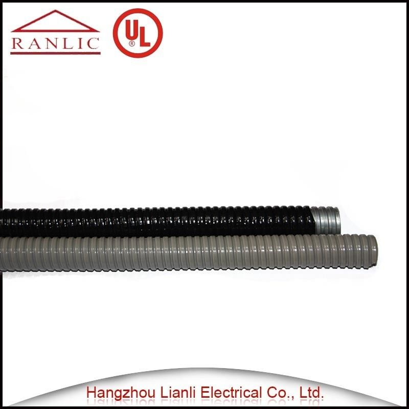 Grey / Black Galvanized Steel Flexible Electrical Conduit with PVC Coated