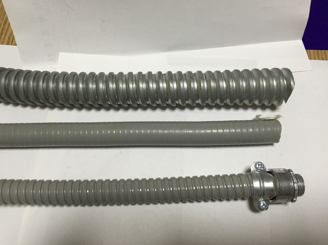 Grey / Black Galvanized Steel Flexible Electrical Conduit with PVC Coated