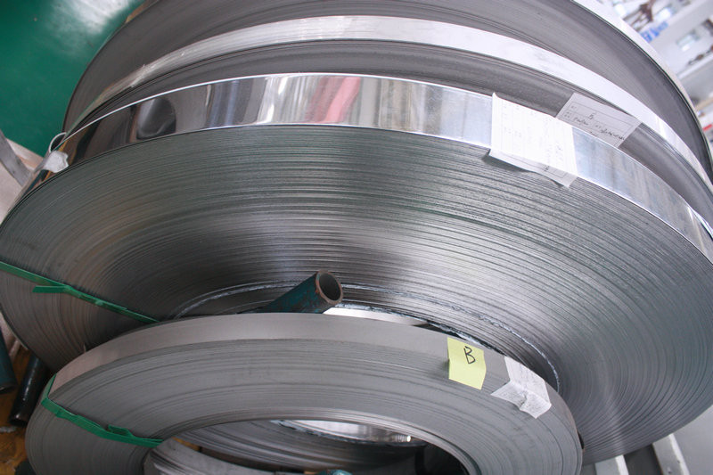 JIS / ASTM Mirror Finished Cold Rolled Stainless Steel Strips 201 HL Tisco Mill