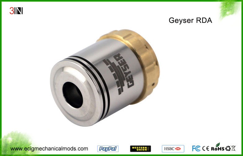 304 Stainless Steel DIY RDA Drip Tank Geyser Atomizer , Rebuildable Atomizer Tank Geyser